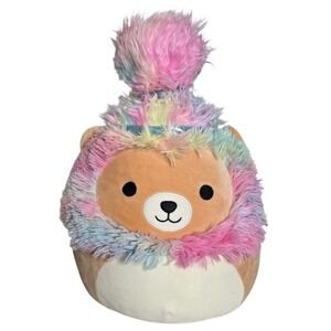 Squishmallows Leonard the Lion Plush 16" Squish-Doos Rainbow‎ Mane Multicolor